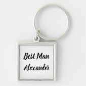 Best Man Gift Custom Name Gifts Wedding Sleutelhan Sleutelhanger (Voorkant)