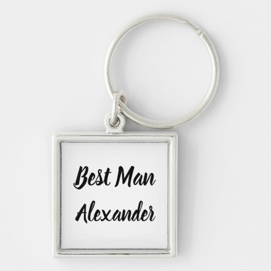 Best Man Gift Custom Name Gifts Wedding Sleutelhan Sleutelhanger (Voorkant)