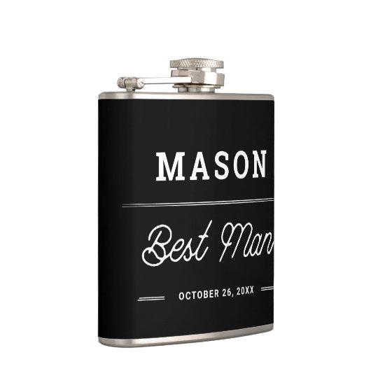 Best Man Gift Personalized Flask Heupfles (Rechts)