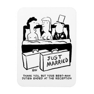 Best Man Gift - Weddenschap met Bride & Groom Magneet