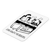 Best Man Gift - Weddenschap met Bride & Groom Magneet (Linkerzijde)