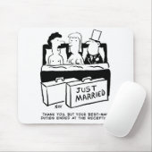 Best Man Gift - Weddenschap met Bride & Groom Muismat (Met muis)