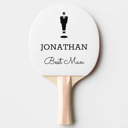 Best Man Gift Wedding Party Custom Personalized Tafeltennisbatje (Voorkant)