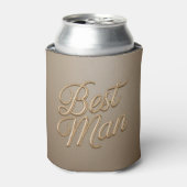 Best Man Gold Script Can Cooler (Blikje Voorkant)