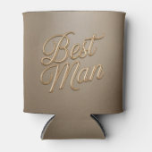 Best Man Gold Script Can Cooler (Voorkant)