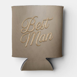 Best Man Gold Script Can Cooler