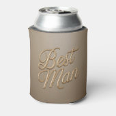Best Man Gold Script Can Cooler (Blikje Achterkant)