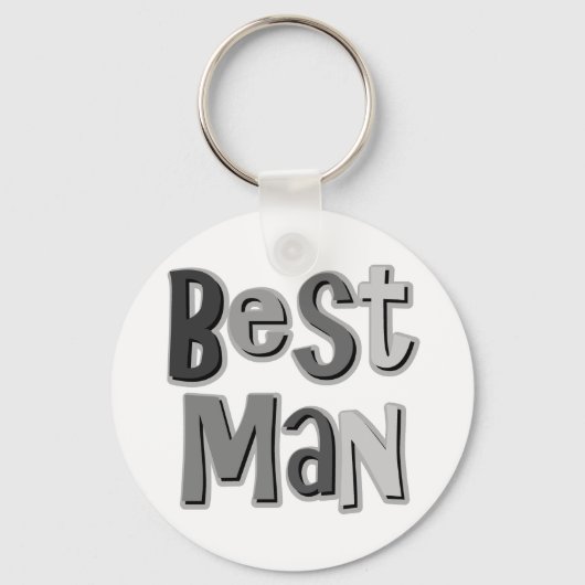 Best Man Gray Sleutelhanger (Voorkant)