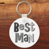 Best Man Gray Sleutelhanger (Voorkant)