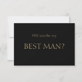 Best Man Groom's proposal Note Kaart (Achterkant)