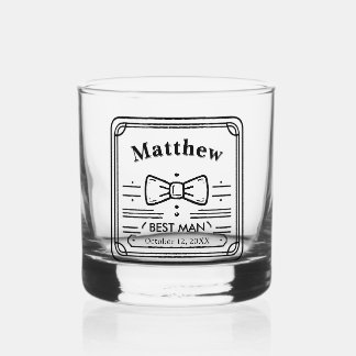 Best Man Groomsman Custom Whisky Glas