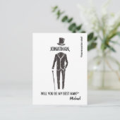 Best Man Groomsman grappig elegant voorstel Briefkaart (Staand voorkant)