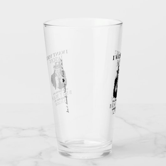 Best Man Groomsman Voorstel Oom Sam ik wil je Glas (Rechts)