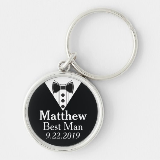 Best Man Groomsmen Wedding Sleutelhanger (Voorkant)