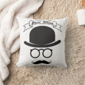Best Man Hipster Glasses Pet Handlebar Mustache Kussen (Deken)