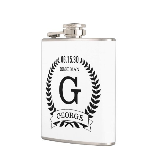 Best Man Initialen Heupfles (Links)