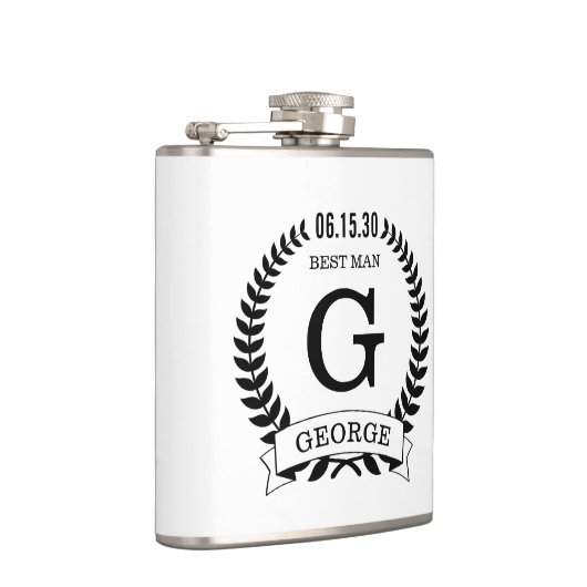 Best Man Initialen Heupfles (Rechts)