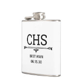 Best Man Initialen Heupfles (Links)