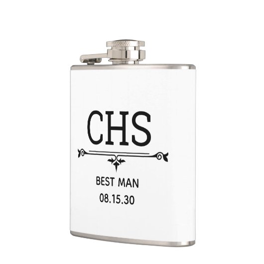 Best Man Initialen Heupfles (Links)