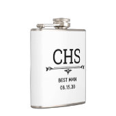 Best Man Initialen Heupfles (Rechts)