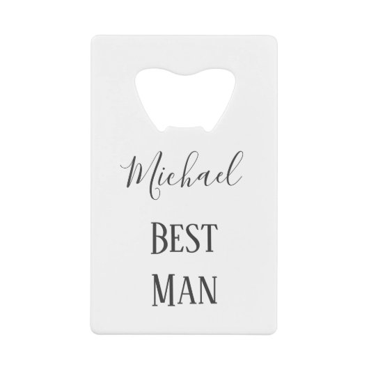 Best Man Keepomwille Creditkaart Flessenopener (Voorkant)