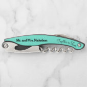 Best Man Light Turquoise Wedding Kurkentrekkers (Voorkant)