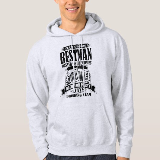 Best Man Master of Ceremonies Groom Bachelor Party Hoodie (Voorkant)