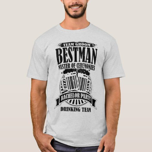 Best Man Master of Ceremonies Groom Bachelor Party T-shirt (Voorkant)