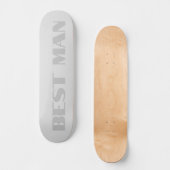 Best Man Metallic Silver Skateboard (Voorkant)