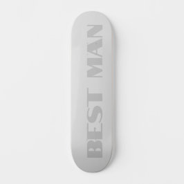 Best Man Metallic Zilveren Skateboard