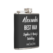 Best Man Modern Typography Script Black Wedding Heupfles (Rechts)
