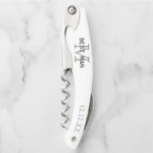 Best Man Monogram Groomsmen Wedding Favor Kurkentrekker (Voorkant)