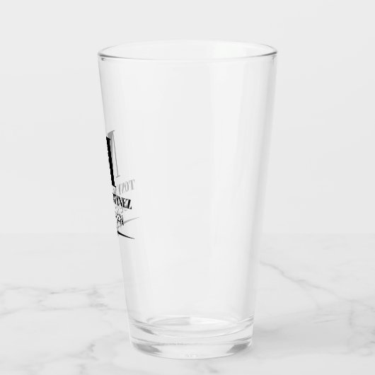 Best Man Monogram Weddenschap Groomsman Beer Glas (Links)