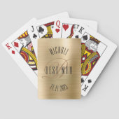 Best Man Monogram Weddenschap-kaarten Pokerkaarten (Achterkant)
