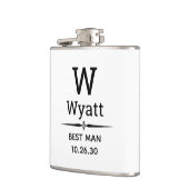 Best Man Monogrammed Flask Heupfles (Links)