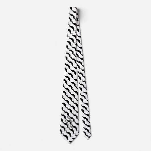 Best Man Mustache Necktie Stropdas (Voorkant)