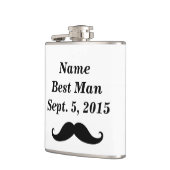 Best Man Mustache Pet and Suit Vinyl Wrapped Flask Heupfles (Links)