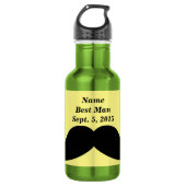 Best Man Mustache Water Bottle Waterfles (Voorkant)