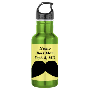 Best Man Mustache Water Bottle Waterfles