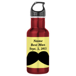Best Man Mustache Water Bottle Waterfles