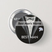 Best Man Name Tag Button (Voorkant /achterkant)