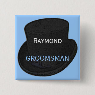 Best Man Name Tag Button