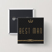 Best Man Nautical Wedding Buttons (Voorkant /achterkant)