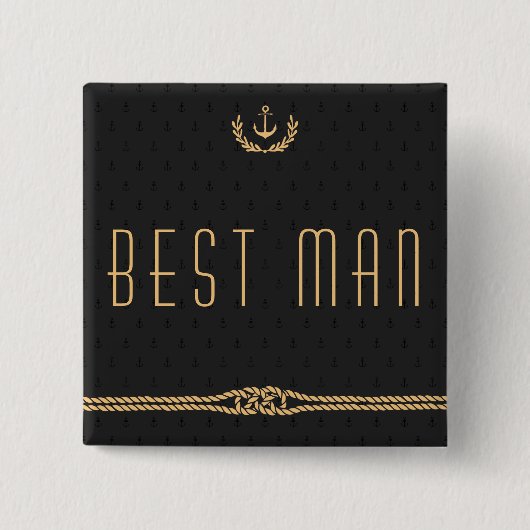 Best Man Nautical Wedding Buttons (Voorkant)