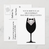 Best Man of Groomsman Briefkaart Invite (Voorkant / Achterkant)