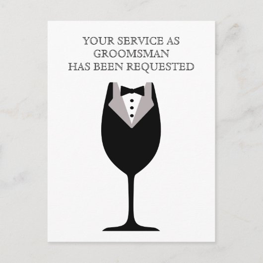 Best Man of Groomsman Briefkaart Invite (Voorkant)