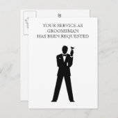 Best Man of Groomsman Briefkaart Invite (Voorkant / Achterkant)