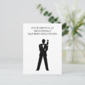 Best Man of Groomsman Briefkaart Invite (Staand voorkant)