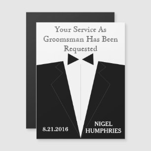 Best Man of Groomsman Reminder Magnetische Uitnodiging
