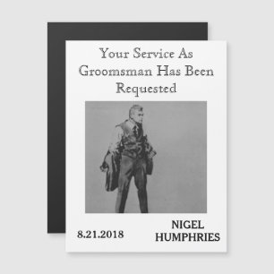 Best Man of Groomsman Reminder Magnetische Uitnodiging